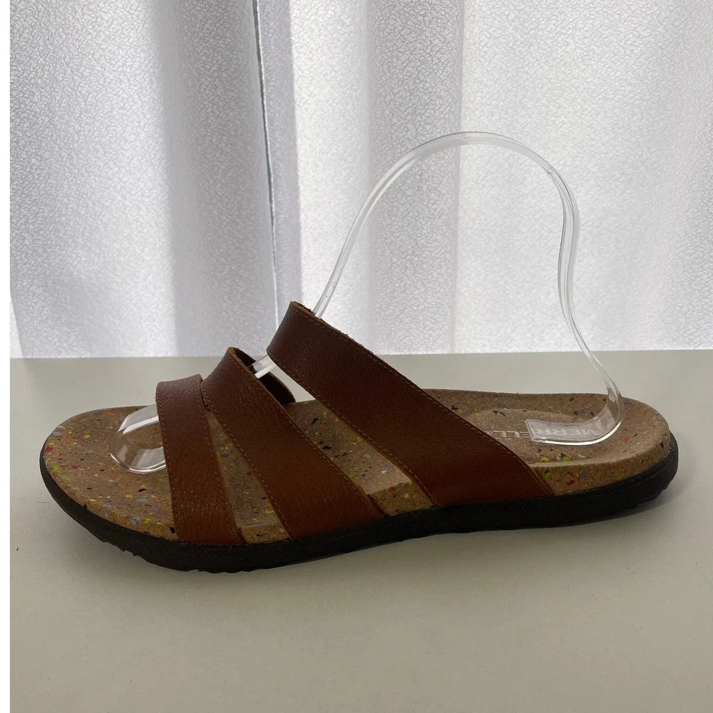 Merrell Womens Brown Napa Valley Slide Sandals Cork Footbed Size 10‎